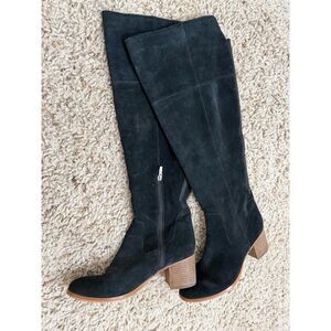 Marc Fisher Black Suede Over the Knee Boots in Womens Size 8.5